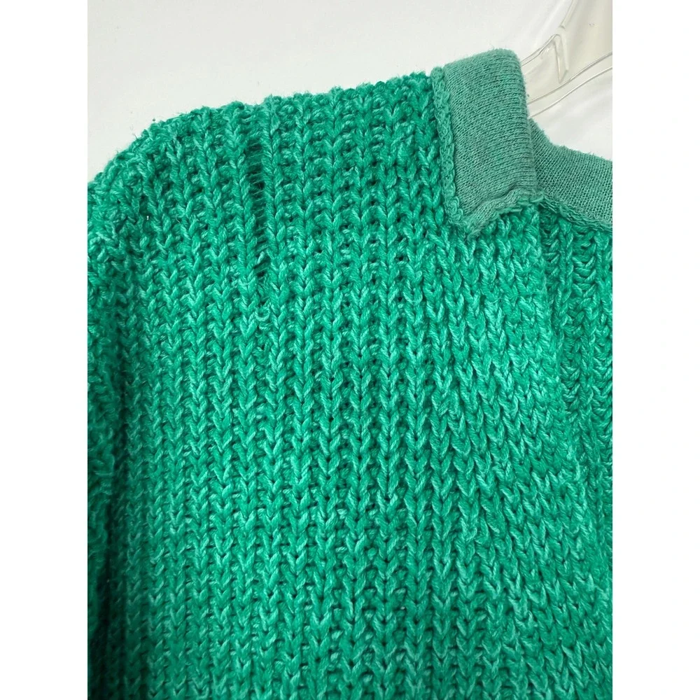 Free People Take Over Me Chunky Oversized‎ Slouchy Knit Sweater Green XS/S Boho